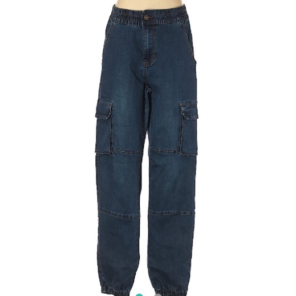 Fashion Nova Denim - NWT Fashionnova Cargo High Rise Denim Jeans